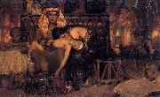 Sir Lawrence Alma-Tadema,OM.RA,RWS Death of the Pharaoh's firstborn son painting
